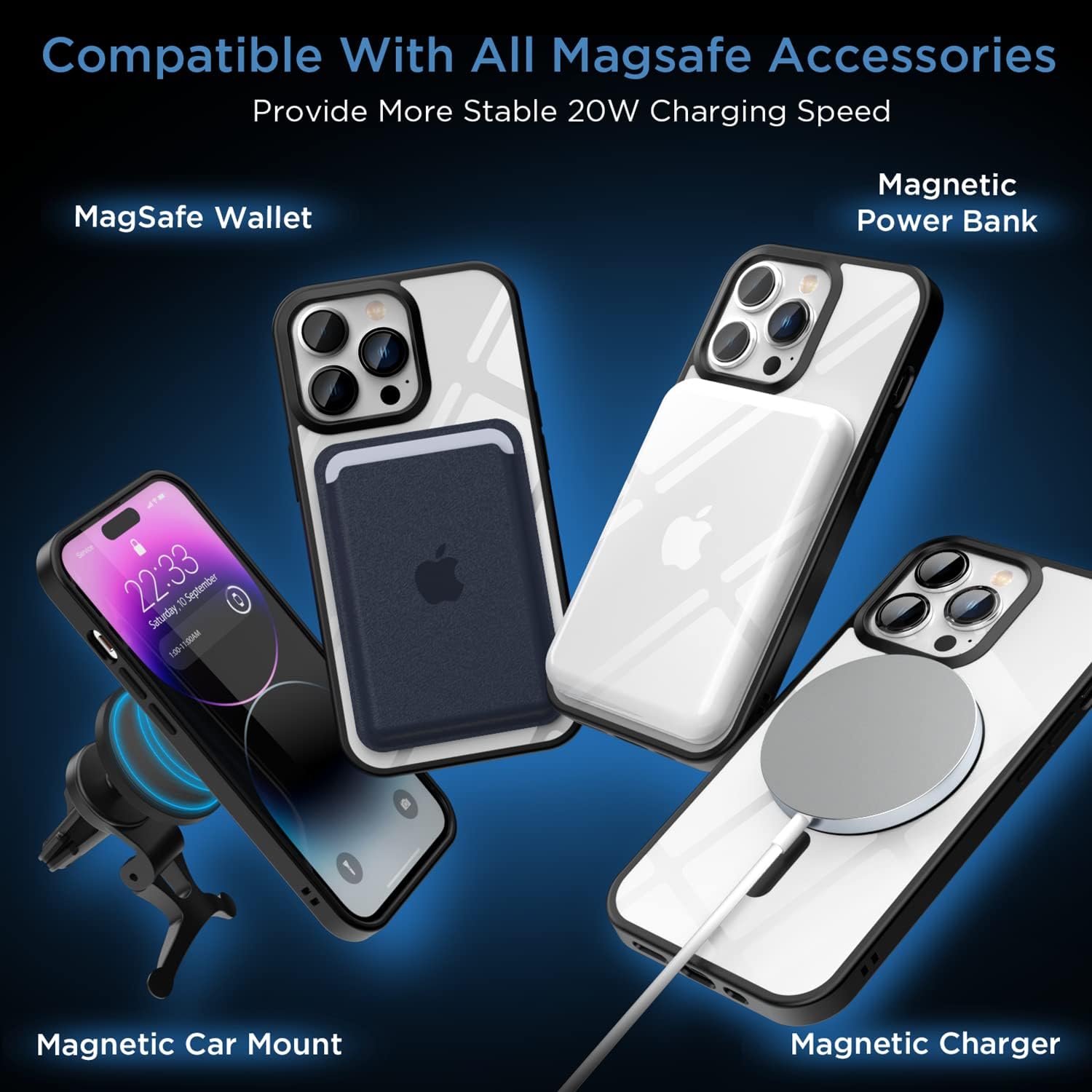 Transparent Hybrid MagSafe Case for iPhone 14 Pro Transparent Hybrid MagSafe Case for iPhone 14 Pro